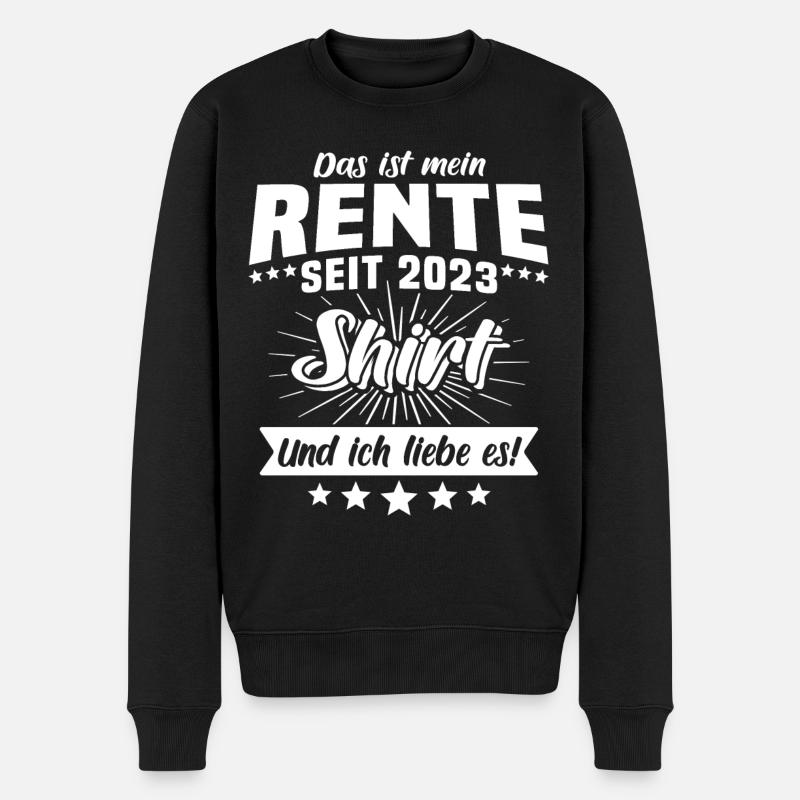 Rentner 2023 Rente Ruhestand - Männer Premium Bio Pullover - Schwarz