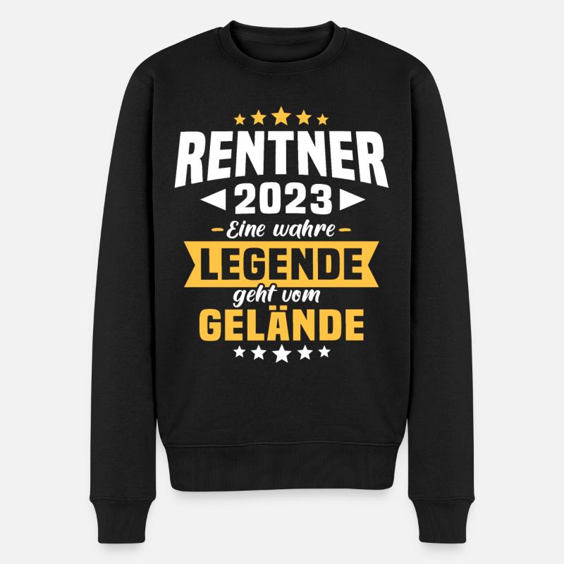 Rente 2023 Ruhestand Rentner - Männer Premium Bio Pullover - Schwarz