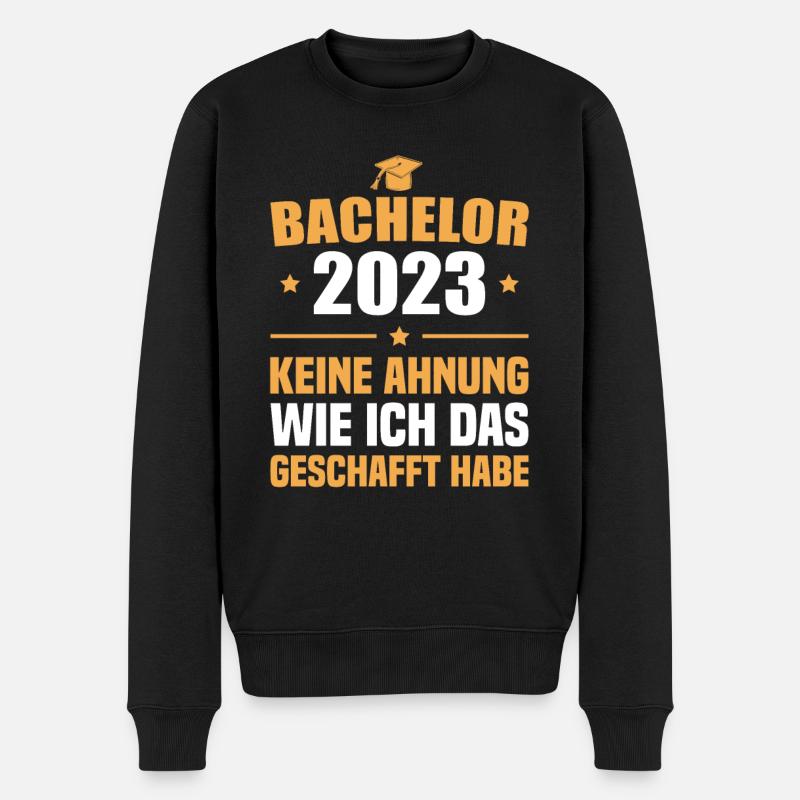 Bachelorprüfung 2023 bestanden Bachelor Abschluss - Männer Premium Bio Pullover - Schwarz