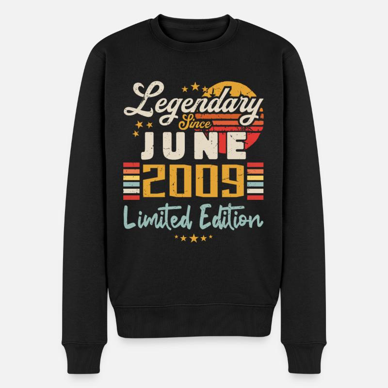 légendes sont nées en juin 2009 | éditions limitée - Pull Premium bio Homme - noir