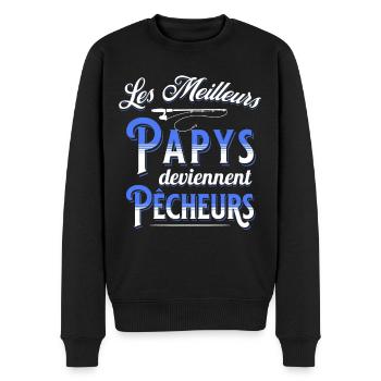 Pêche Cadeau pour Pêcheur Sport Citation Humour - Pull Premium bio Homme - noir - Devant - Nico (187cm)