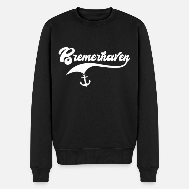 Bremerhaven Motiv Bremerhavener - Männer Premium Bio Pullover - Schwarz