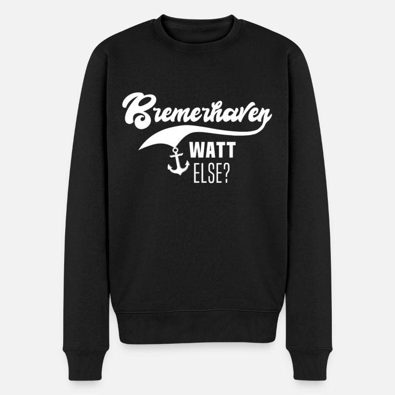 Bremerhaven Motiv Bremerhavener - Männer Premium Bio Pullover - Schwarz