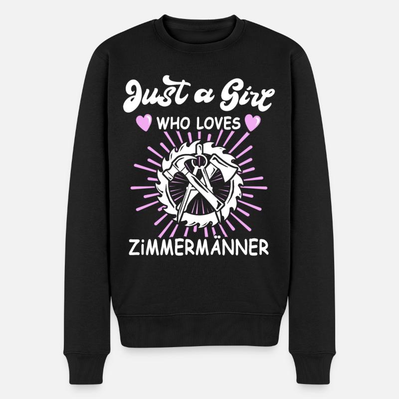 Zimmerfrau Sprüche Zimmern Zimmerin - Pull Premium bio Homme - noir