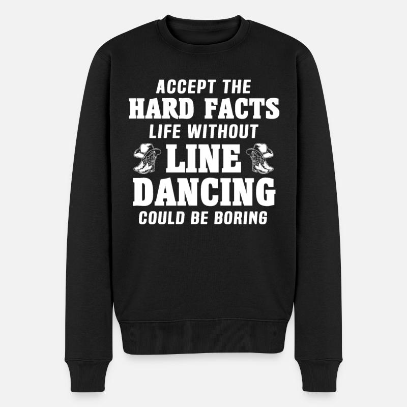 Line Dance Line Dancing - Männer Premium Bio Pullover - Schwarz