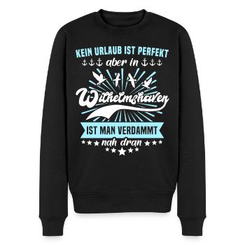 Wilhelmshavener Wilhelmshaven - Männer Premium Bio Pullover - Schwarz - Vorne - Nico (187cm)