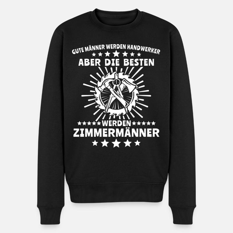 Zimmermann Zimmerer - Männer Premium Bio Pullover - Schwarz
