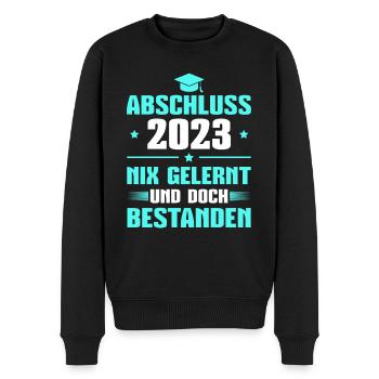 Abschluss 2023 Mittlere Reife Abschlussprüfung - Männer Premium Bio Pullover - Schwarz - Vorne - Nico (187cm)