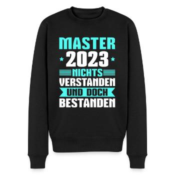 Masterprüfung 2023 Abschluss Master - Männer Premium Bio Pullover - Schwarz - Vorne - Nico (187cm)