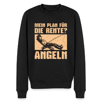 Rente Ruhestand Angeln - Männer Premium Bio Pullover - Schwarz - Vorne - Nico (187cm)