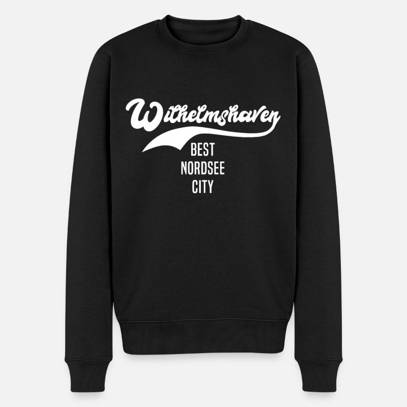Drôles de dictons Wilhelmshaven - Pull Premium bio Homme - noir