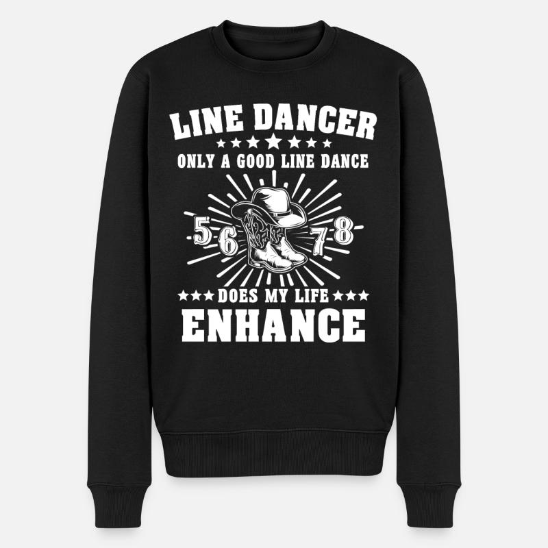 Line Dancing Line Dancer - Men's Premium Organic Jumper - black