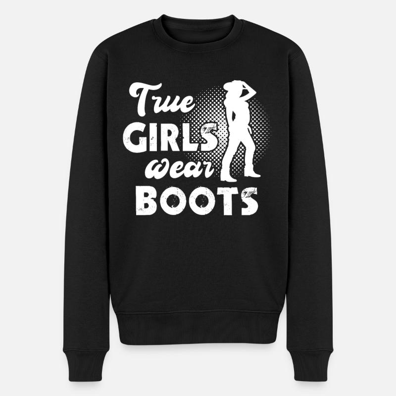 Line Dancing Line Dancer - Männer Premium Bio Pullover - Schwarz