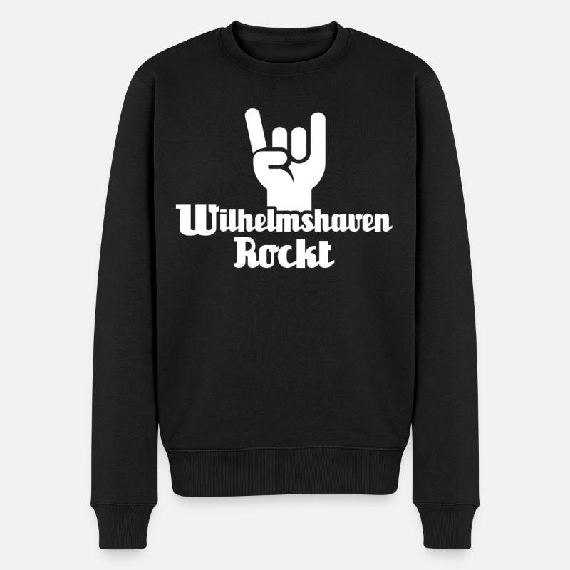 Wilhelmshaven Motiv Wilhelmshavener - Männer Premium Bio Pullover - Schwarz