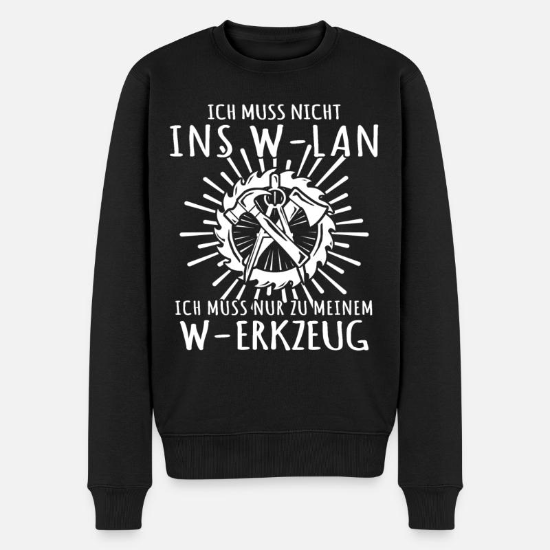 Zimmermann Zimmerer - Männer Premium Bio Pullover - Schwarz