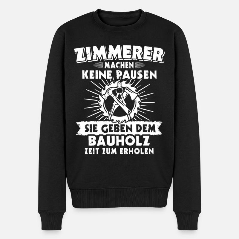 Zimmermann Zimmerer - Männer Premium Bio Pullover - Schwarz