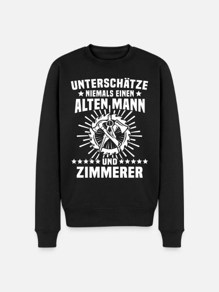 Zimmermann Zimmerer - Männer Premium Bio Pullover - Schwarz