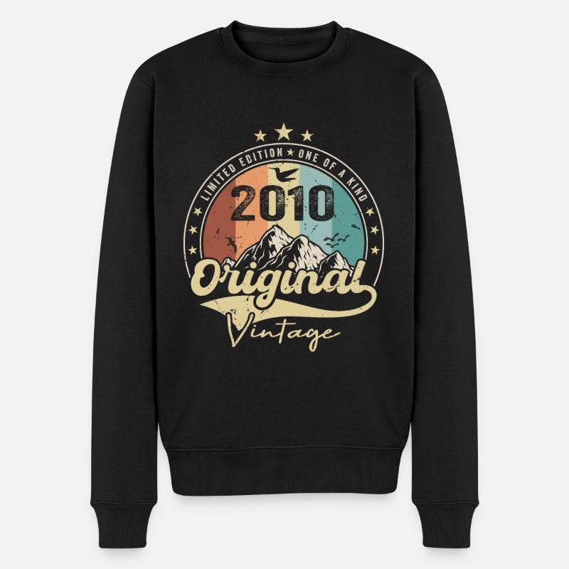 Original Jahrgang 2010 Limited Edition 2010 - Männer Premium Bio Pullover - Schwarz