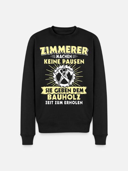 Zimmermann Zimmerer Zimmerleute - Männer Premium Bio Pullover - Schwarz