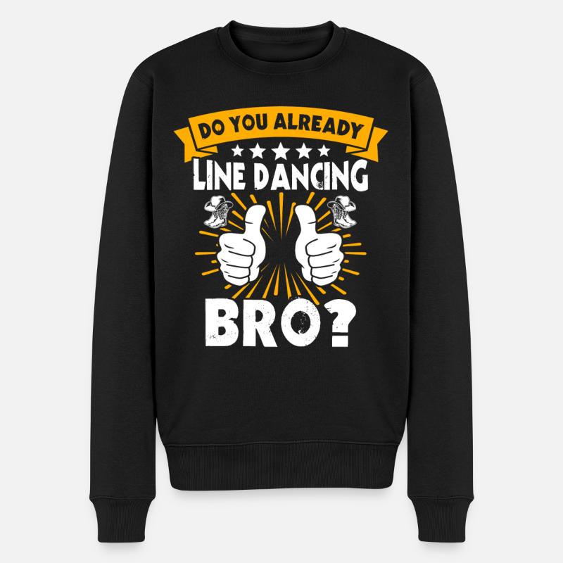 Line Dancer Line Dancing - Männer Premium Bio Pullover - Schwarz