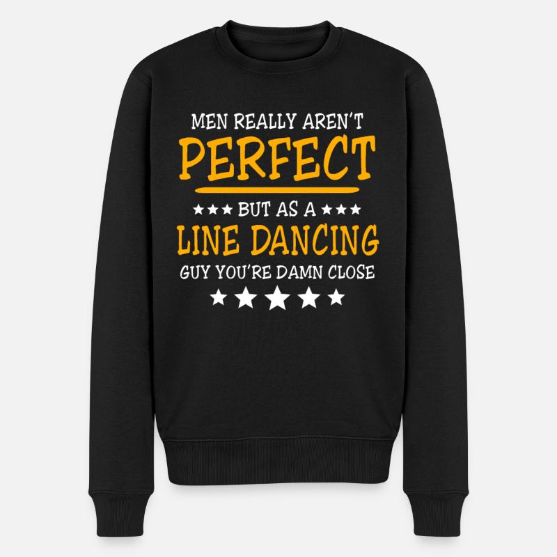 Line Dancing Perfect Line Dance - Männer Premium Bio Pullover - Schwarz
