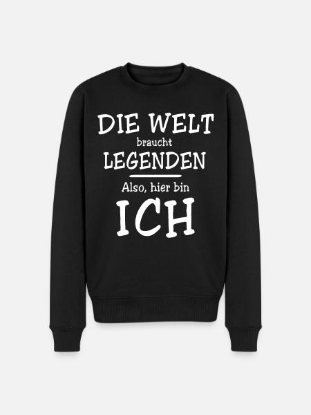 Legende Legenden - Männer Premium Bio Pullover - Schwarz