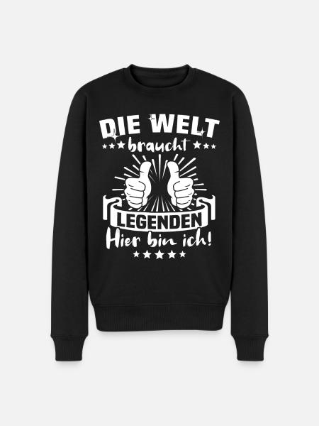 Legende Legenden - Männer Premium Bio Pullover - Schwarz