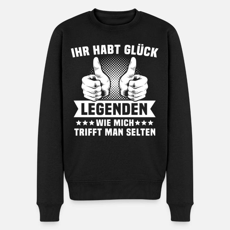 Legende Legenden - Männer Premium Bio Pullover - Schwarz
