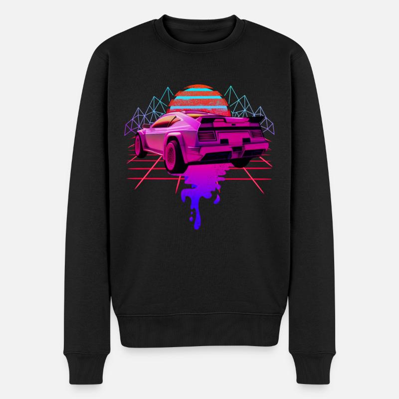 Retro Wave Racing Supercar - Pull Premium bio Homme - noir