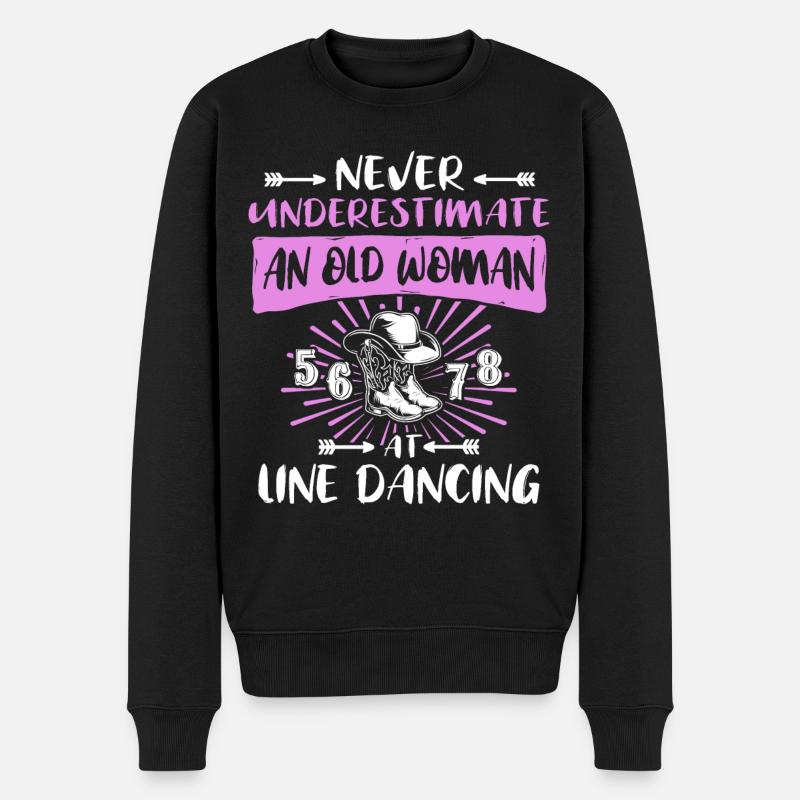 Sous-estimer Line Dance Woman - Pull Premium bio Homme - noir