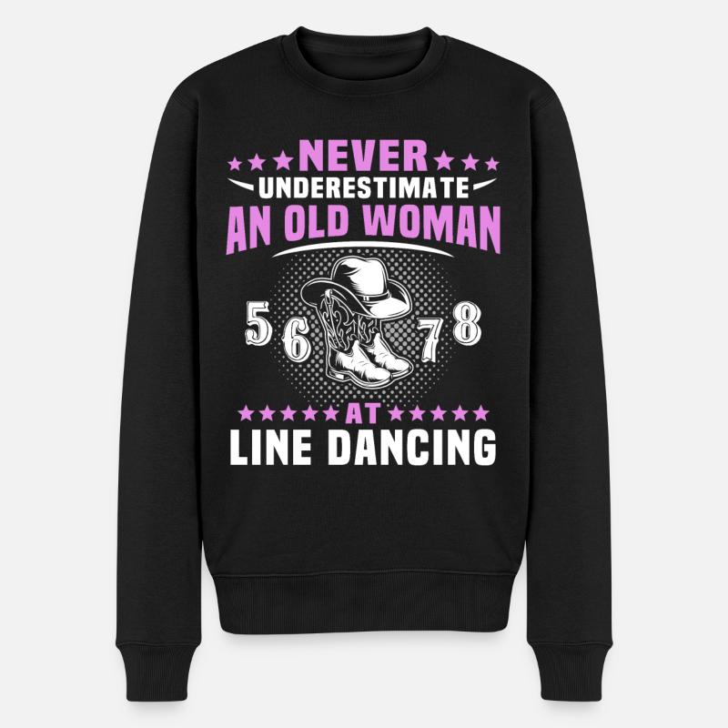 Sous-estimer Line Dance Woman - Pull Premium bio Homme - noir