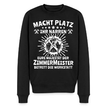 Zimmermann Zimmern Zimmerer - Männer Premium Bio Pullover - Schwarz - Vorne - Nico (187cm)