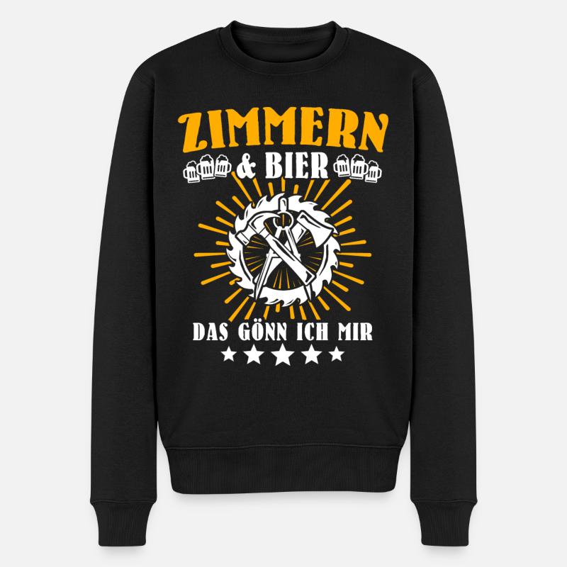 Zimmermann Zimmerer - Männer Premium Bio Pullover - Schwarz