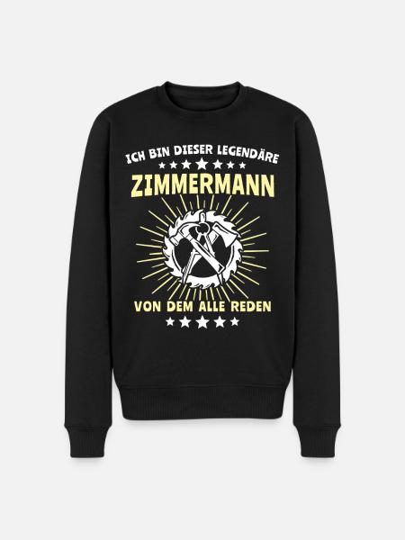 Zimmermann Zimmerer - Männer Premium Bio Pullover - Schwarz