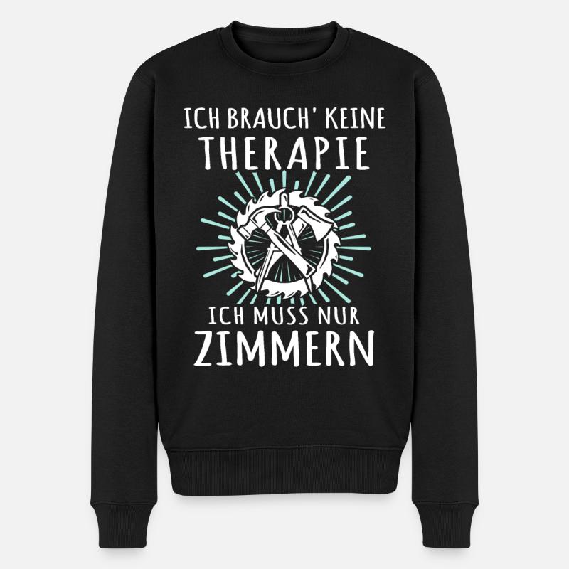 Zimmermann Zimmerer - Männer Premium Bio Pullover - Schwarz