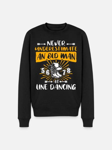 Sous-estimer Line Dance Man - Pull Premium bio Homme - noir