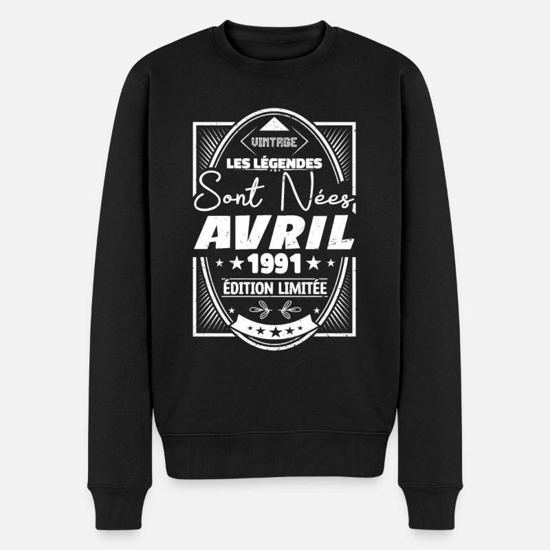 Avril 1991 - Pull Premium bio Homme - noir