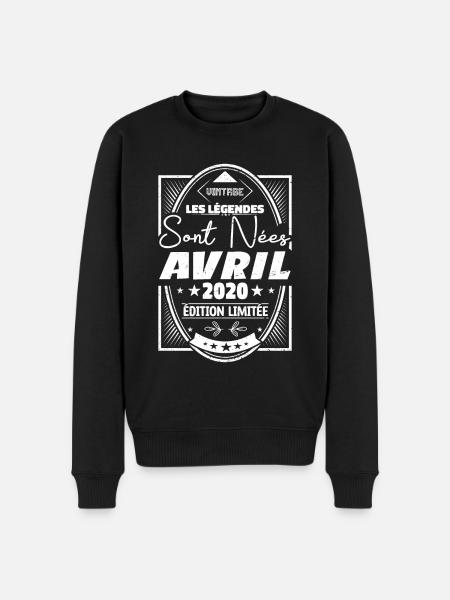 Avril 2020 - Pull Premium bio Homme - noir