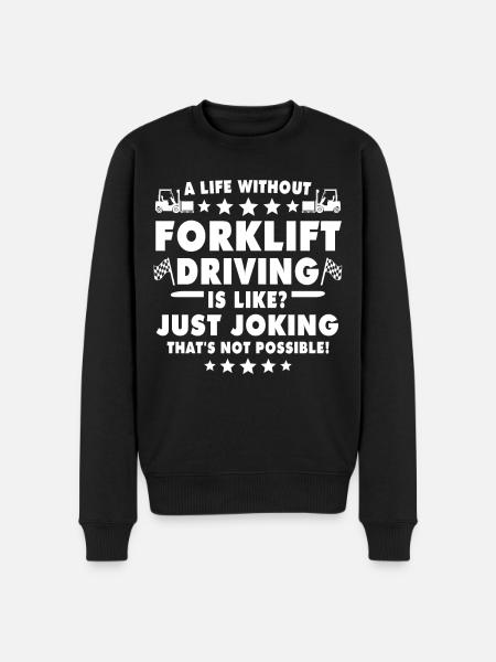 Gabelstapler Staplerfahrer - Männer Premium Bio Pullover - Schwarz