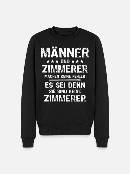 Zimmermann Zimmerer - Männer Premium Bio Pullover - Schwarz