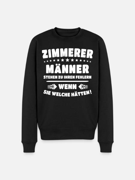 Zimmermann Zimmerer - Männer Premium Bio Pullover - Schwarz