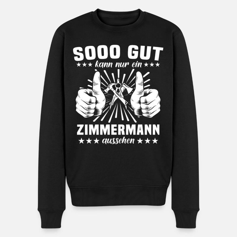 Zimmermann Zimmerer - Männer Premium Bio Pullover - Schwarz