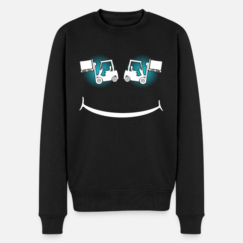 Staplerfahrer Gabelstapler Stapler - Männer Premium Bio Pullover - Schwarz