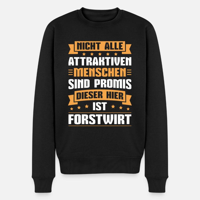Holzäller Förster Forstwirt - Männer Premium Bio Pullover - Schwarz