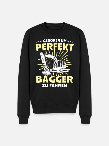 Baggerfuehrer Baggerfahrer - Männer Premium Bio Pullover - Schwarz