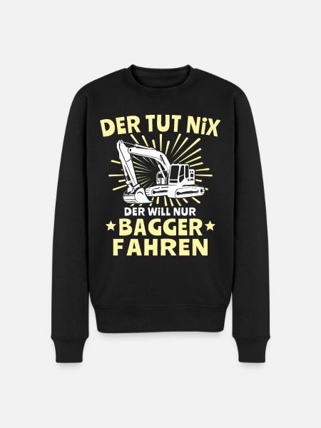 Baggerfuehrer Baggerfahrer - Männer Premium Bio Pullover - Schwarz
