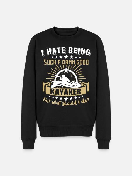 Kayaker Kayak Kayaking - Men's Premium Organic Jumper - black