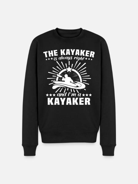 Kayaker Kayaking - Men's Premium Organic Jumper - black