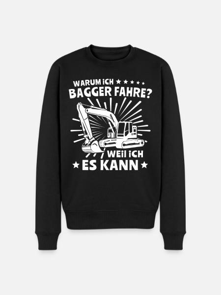 Baggerfahrer Bagger - Männer Premium Bio Pullover - Schwarz