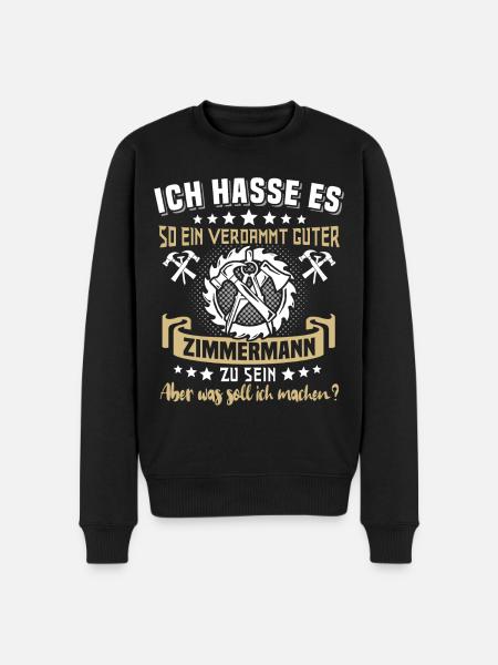 Zimmermann Zimmerer - Männer Premium Bio Pullover - Schwarz